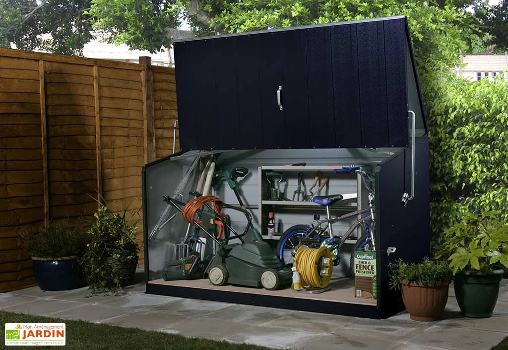 Coffre De Rangement Métal Storeguard Anthracite (196x89x113) 1 Coffre De Rangement Métal Storeguard Anthracite (196x89x113)