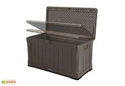 Lifetime Coffre De Rangement Polyéthylène 439L (128x64x67) -Abriet Mobilier Soldes Boutique coffre rangement resine lifetime