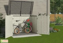 Coffre De Rangement PVC Poubelles Multifonctions Suncast 6 Coffre De Rangement PVC Poubelles Multifonctions Suncast -Abriet Mobilier Soldes Boutique coffre rangement resine pvc cache poubelle