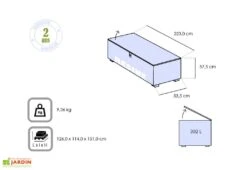 Keter Coffre De Rangement En Résine Tressée Tropic 302L 9 Keter Coffre De Rangement En Résine Tressée Tropic 302L -Abriet Mobilier Soldes Boutique coffre rangement resine tropic 302l 1