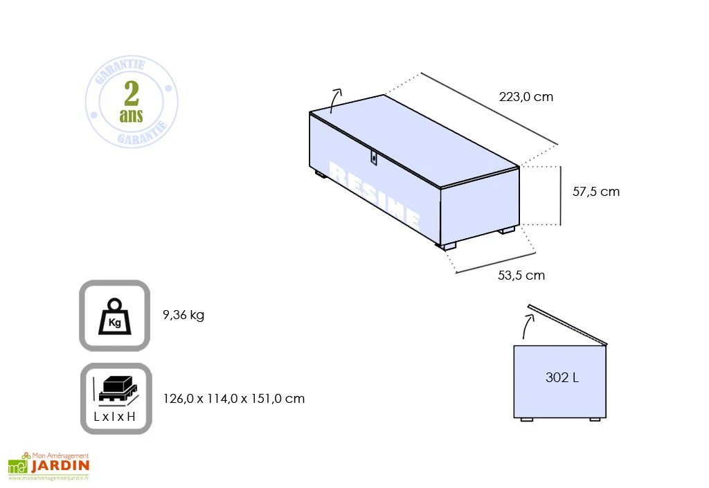 Keter Coffre De Rangement En Résine Tressée Tropic 302L 5 Keter Coffre De Rangement En Résine Tressée Tropic 302L – Image 5