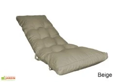 Coussin Pour Bain De Soleil En Polyester Et Coton -Abriet Mobilier Soldes Boutique coussin bain de soleil beige