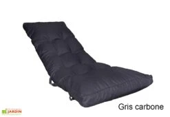 Coussin Pour Bain De Soleil En Polyester Et Coton -Abriet Mobilier Soldes Boutique coussin bain de soleil gris carbone