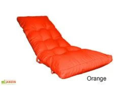 Coussin Pour Bain De Soleil En Polyester Et Coton -Abriet Mobilier Soldes Boutique coussin bain de soleil orange