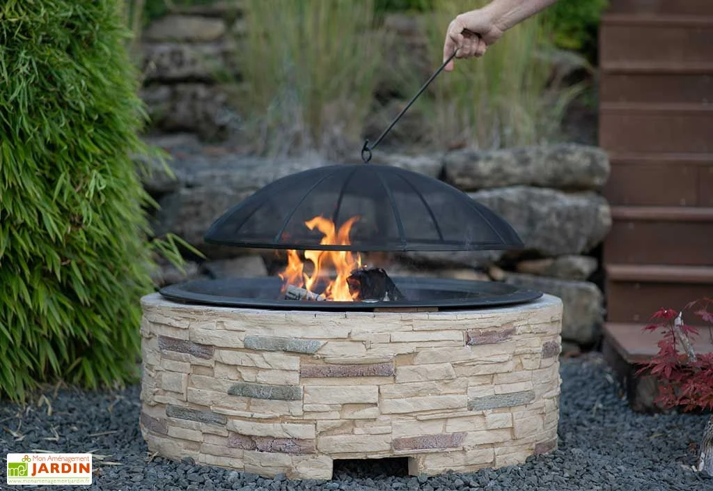 Braséro En Aluminium Imitation Pierre Ø 90 Cm 2 Braséro En Aluminium Imitation Pierre Ø 90 Cm – Image 2