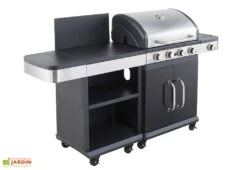 Cuisine D'extérieur Avec Desserte Et Barbecue Gaz 4 Brûleurs – 14,5 KW