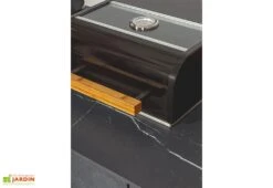 Cuisine Extérieure Professionnelle à 4 Modules GREY CANA Style + Housse -Abriet Mobilier Soldes Boutique cuisine exterieure grise en ceramique avec 4 modules cana style avec housse offerte cana concept 2