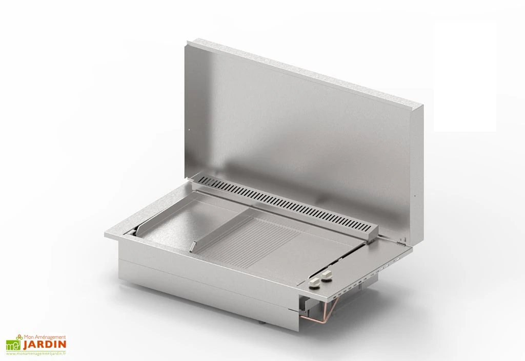 Cuisine Extérieure En Inox Avec Plancha à Gaz + Feu à Gaz + évier + Mitigeur Oasi 205C 2 Cuisine Extérieure En Inox Avec Plancha à Gaz + Feu à Gaz + évier + Mitigeur Oasi 205C – Image 2