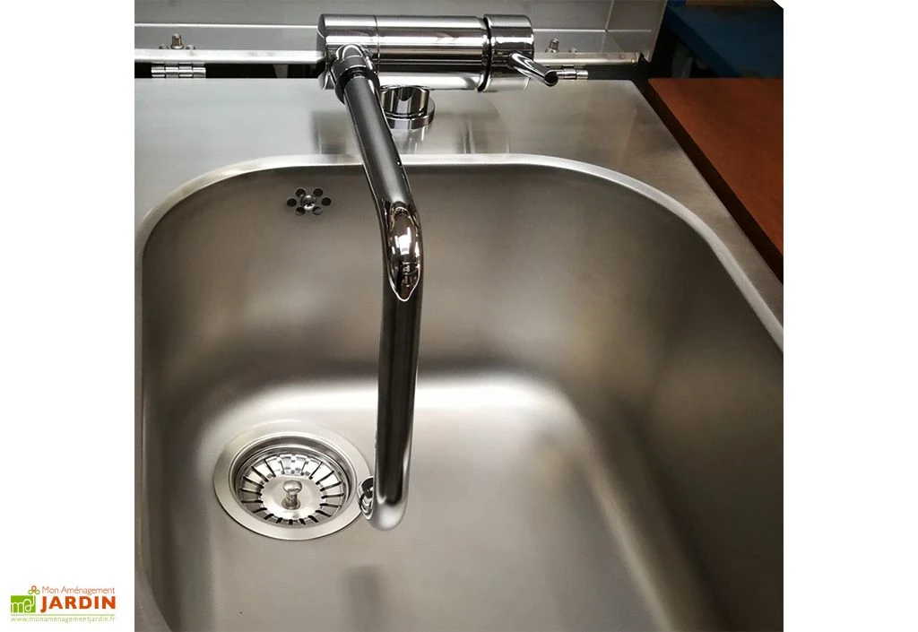 Cuisine Extérieure En Inox Avec Plancha à Gaz + Feu à Gaz + évier + Mitigeur Oasi 205C 6 Cuisine Extérieure En Inox Avec Plancha à Gaz + Feu à Gaz + évier + Mitigeur Oasi 205C – Image 6