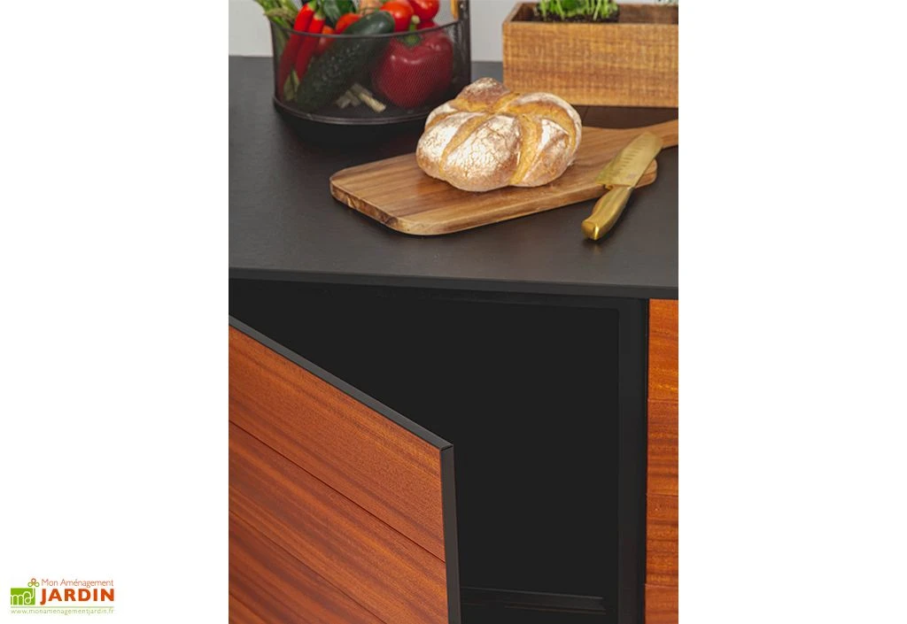 Cuisine Extérieure Professionnelle à 4 Modules SAPELI CANA Style + Housse 4 Cuisine Extérieure Professionnelle à 4 Modules SAPELI CANA Style + Housse – Image 4