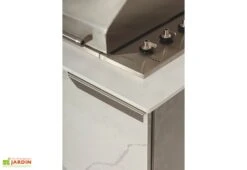 Cuisine Extérieure Professionnelle à 5 Modules Silver White CANA Concept + Housse -Abriet Mobilier Soldes Boutique cuisine exterieure professionnelle blanche effet marbre avec 5 modules silver white cana style avec housse offerte cana concept 3