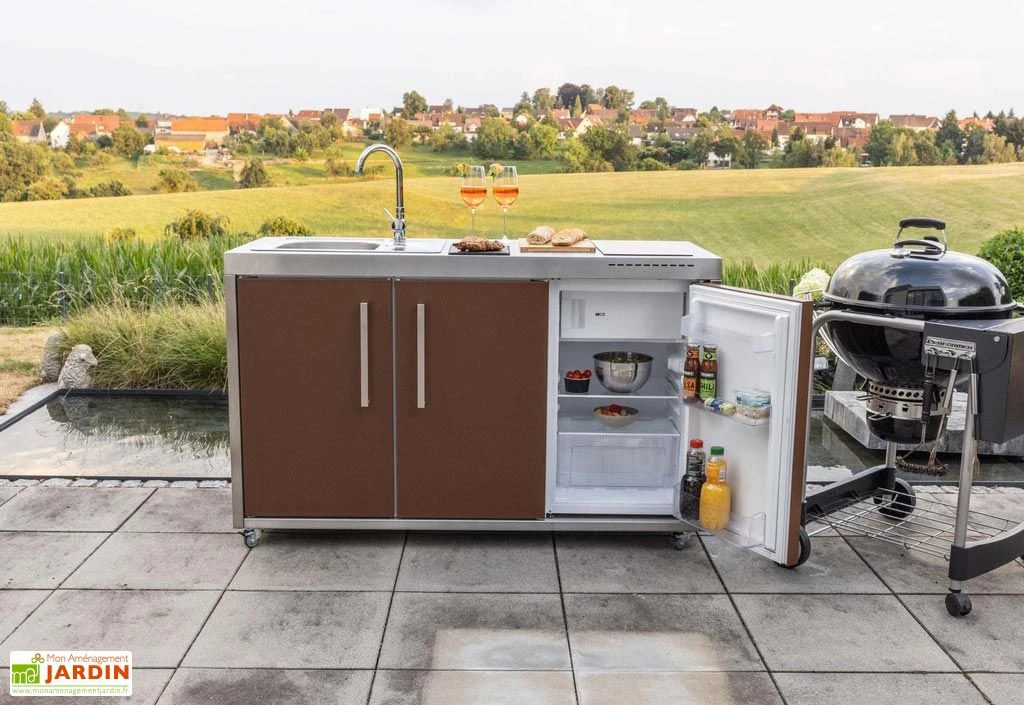 Cuisine Extérieure Avec évier, Réfrigérateur, Plaque à Induction – MO 150 3 Cuisine Extérieure Avec évier, Réfrigérateur, Plaque à Induction – MO 150 – Image 3