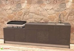 Cuisine Extérieure En Bois Et Aluminium 282 X 61 Cm Urban