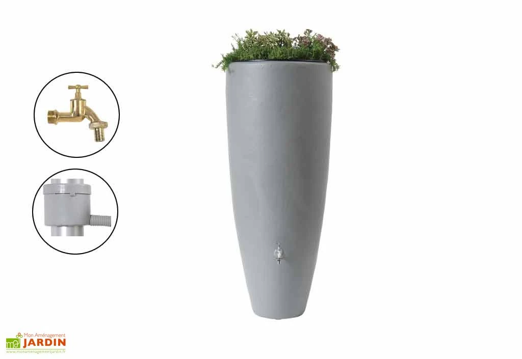 Garantia Cuve Récupération D'Eau Pluie 2 En 1 Grise 300 L 2 Garantia Cuve Récupération D'Eau Pluie 2 En 1 Grise 300 L – Image 2