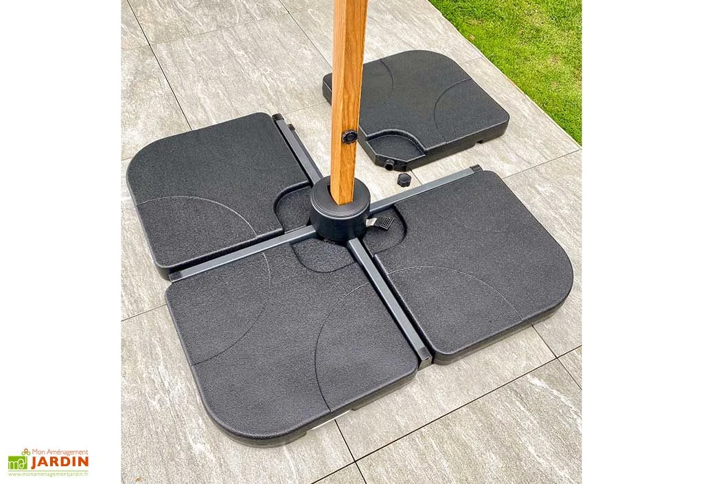 Dalles Pour Parasol En Plastique à Lester (Lot De 4) 2 Dalles Pour Parasol En Plastique à Lester (Lot De 4) – Image 2