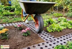 Garantia Dalles De Jardin En Polypropylène Marron 70 Cm Ep. 25 Mm (Lot De 16) -Abriet Mobilier Soldes Boutique dalles potager maxi 70cm clipsables garantia 3