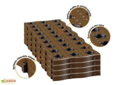 Garantia Dalles De Jardin En Polypropylène Marron 70 Cm Ep. 25 Mm (Lot De 16) -Abriet Mobilier Soldes Boutique dalles potager maxi 70cm clipsables garantia 6