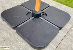 Dalles Pour Parasol En Plastique à Lester (Lot De 4) 8 Dalles Pour Parasol En Plastique à Lester (Lot De 4) -Abriet Mobilier Soldes Boutique dalles socle parasol noir