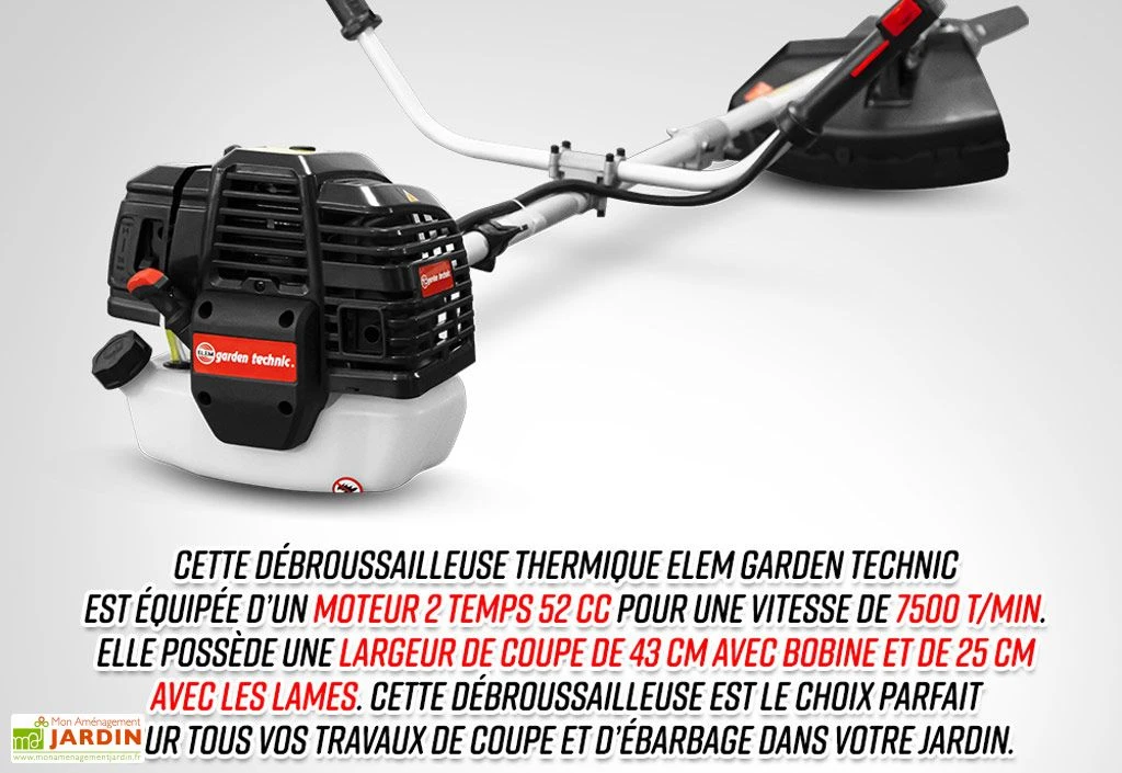 Débroussailleuse Thermique 52 CC + 3 Lames 3 Débroussailleuse Thermique 52 CC + 3 Lames – Image 3