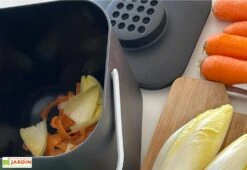 Seau à Compost En Polypropylène Noir - 18,5 X 18,5 X 22 Cm -Abriet Mobilier Soldes Boutique dechet composte seau