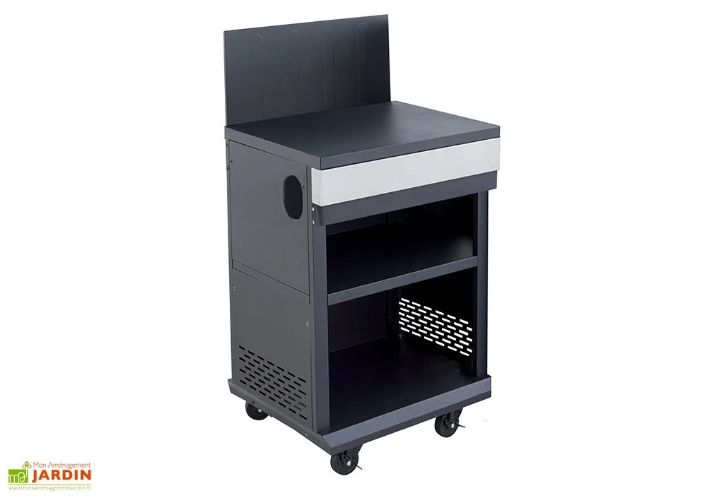 Desserte Extérieure En Métal Fidgi – L 60 X L 45,5 X H 108 Cm 1 Desserte Extérieure En Métal Fidgi – L 60 X L 45,5 X H 108 Cm