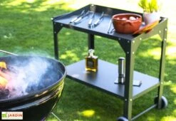 Desserte De Jardin En Acier Galvanisé Cucinato 91 X 54 X 81 Cm 7 Desserte De Jardin En Acier Galvanisé Cucinato 91 X 54 X 81 Cm -Abriet Mobilier Soldes Boutique desserte jardin metal barbecue