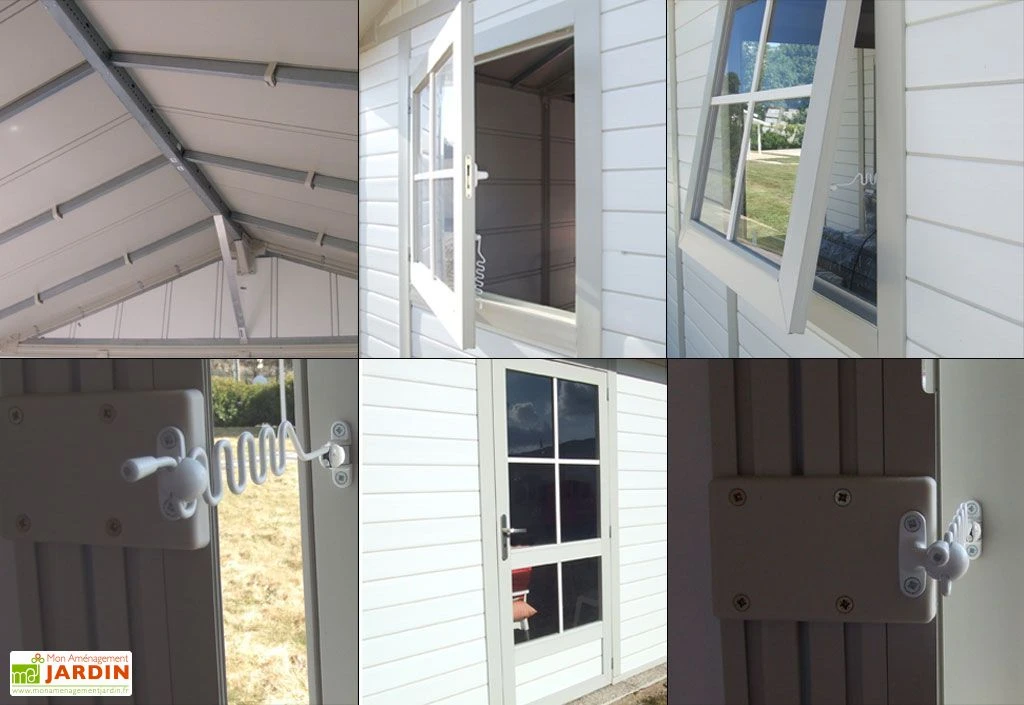 Grosfillex Abri De Jardin PVC Deco 11 (Rouge - Anthracite - Moka) 5 Grosfillex Abri De Jardin PVC Deco 11 (Rouge - Anthracite - Moka) – Image 5