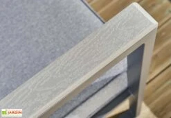 Salon De Jardin 5 Places En Aluminium - Lima -Abriet Mobilier Soldes Boutique detail accoudoir fauteuil jardin alu