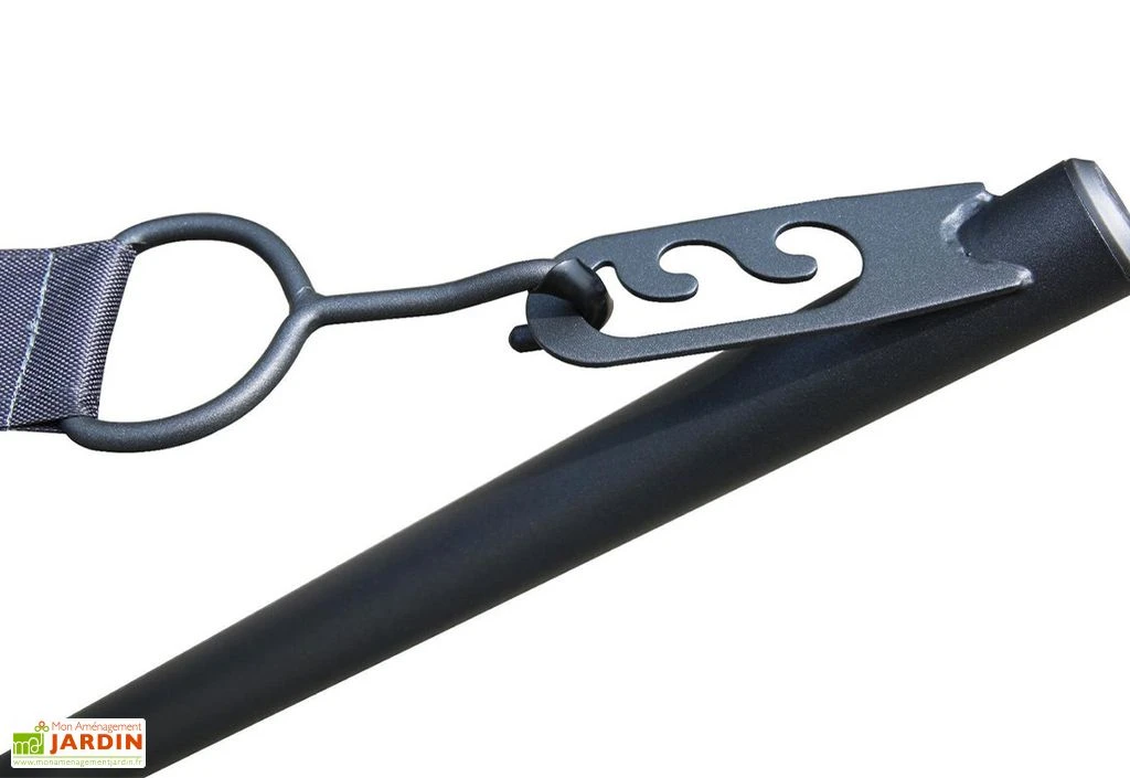 Hamac Sur Pieds En Acier Gris Anthracite 4 Hamac Sur Pieds En Acier Gris Anthracite – Image 4