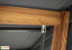 Balancelle De Jardin 3 Personnes - Bois Exotique – Sia 2400 11 Balancelle De Jardin 3 Personnes - Bois Exotique – Sia 2400 -Abriet Mobilier Soldes Boutique detail dossier balancelle jardin bois westmann