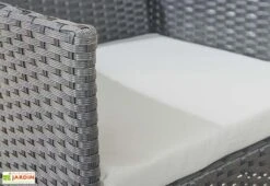 Salon De Jardin 4 Places En Aluminium Et Résine Tressée - Barcelone 8 Salon De Jardin 4 Places En Aluminium Et Résine Tressée - Barcelone -Abriet Mobilier Soldes Boutique detail fauteuil jardin resine tressee