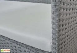 Salon De Jardin 4 Places En Aluminium Et Résine Tressée - Barcelone 10 Salon De Jardin 4 Places En Aluminium Et Résine Tressée - Barcelone -Abriet Mobilier Soldes Boutique detail fauteuil jardin resine tressee gris