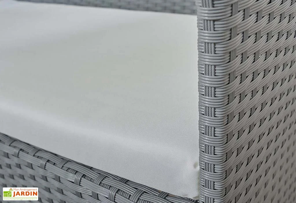 Salon De Jardin 4 Places En Aluminium Et Résine Tressée - Barcelone 5 Salon De Jardin 4 Places En Aluminium Et Résine Tressée - Barcelone – Image 5