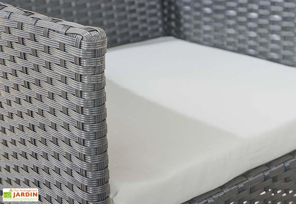 Salon De Jardin 4 Places En Aluminium Et Résine Tressée - Barcelone 3 Salon De Jardin 4 Places En Aluminium Et Résine Tressée - Barcelone – Image 3