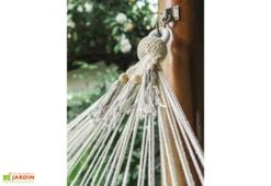 Hamac En Coton Tissé à La Main 100 X 237 Cm - Boaco L -Abriet Mobilier Soldes Boutique detail hamac suspendu boaco