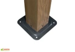 Pergola Autoportée En Aluminium Effet Bois 10 M² – Fontana -Abriet Mobilier Soldes Boutique detail poteau pergola alu 10m2 fontana sojag