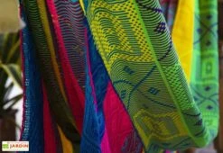 Hamac Double En Tissu Fait Main 1,80 X 2,40 M - Medellin XXL -Abriet Mobilier Soldes Boutique detail toile hamac medellin xxl