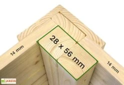 Abri à Vélos En Bois De Sapin Brut Cykel 2,1 M² -Abriet Mobilier Soldes Boutique details abri velos bois cykel