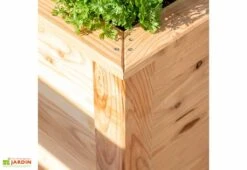 Jardinière En Bois De Mélèze Bac Potager 100 X 65 X 66 Cm -Abriet Mobilier Soldes Boutique details angle bac potager 100x66cm