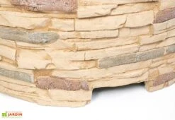 Braséro En Aluminium Imitation Pierre Ø 90 Cm 8 Braséro En Aluminium Imitation Pierre Ø 90 Cm -Abriet Mobilier Soldes Boutique details brasero acier aluminium imitation pierre