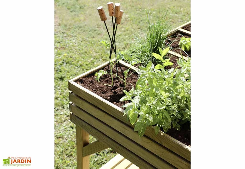 Carré Potager Sur Pieds En Bois De Pin Traité KÜB 100 X 60 X 80 Cm 3 Carré Potager Sur Pieds En Bois De Pin Traité KÜB 100 X 60 X 80 Cm – Image 3