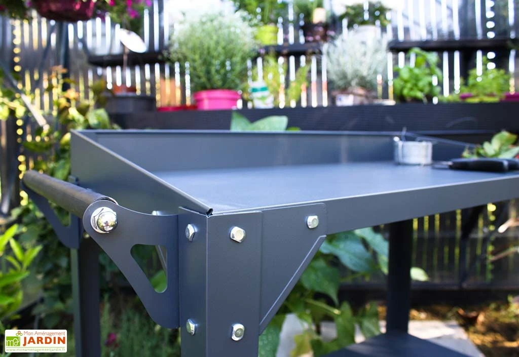 Desserte De Jardin En Acier Galvanisé Cucinato 91 X 54 X 81 Cm 4 Desserte De Jardin En Acier Galvanisé Cucinato 91 X 54 X 81 Cm – Image 4