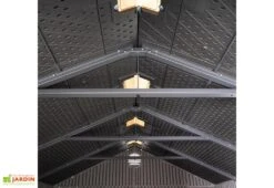 Lifetime Abri De Jardin En Résine Effet Bois – 7,11 M² 11 Lifetime Abri De Jardin En Résine Effet Bois – 7,11 M² -Abriet Mobilier Soldes Boutique details charpente cabane jardin resine