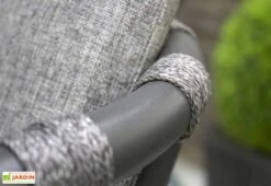 Fauteuil De Jardin En Aluminium Et Corde Pilat -Abriet Mobilier Soldes Boutique details fauteuil jardin aluminium corde pilat