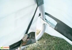 Garage En Toile Polyéthylène Et Acier 18,3 M² -Abriet Mobilier Soldes Boutique details garage toile polyethylene acier 18m2