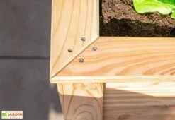 Jardinière En Bois De Mélèze Bac Potager 100 X 65 X 66 Cm -Abriet Mobilier Soldes Boutique details jardiniere bois bac potager 100x66cm