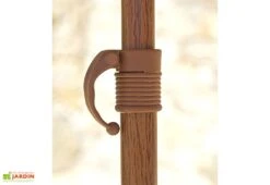 Parasol Droit En Acier Imitation Bois Manila ⌀ 200 Cm -Abriet Mobilier Soldes Boutique details parasol imitation bois manila