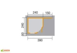 Abri Design Fides 2 (Plusieurs Tailles) 28mm 10 Abri Design Fides 2 (Plusieurs Tailles) 28mm -Abriet Mobilier Soldes Boutique dimensions abri fides 240 1