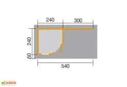 Abri Design Fides 3 (Plusieurs Tailles) 28mm 10 Abri Design Fides 3 (Plusieurs Tailles) 28mm -Abriet Mobilier Soldes Boutique dimensions abri fides 3 240 1