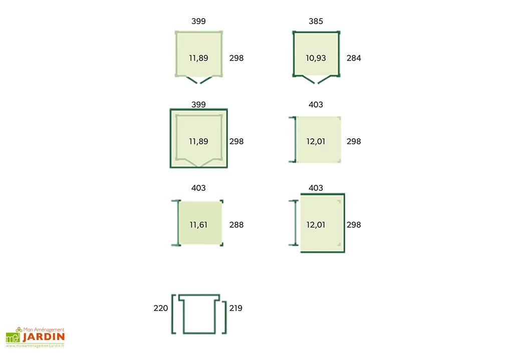 Abri De Jardin En Bois D’épicéa Brut Avec Auvent – 23,9 M² 3 Abri De Jardin En Bois D’épicéa Brut Avec Auvent – 23,9 M² – Image 3